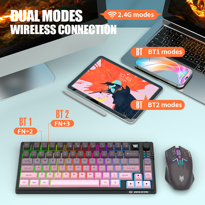 Dual-Mode 2.4G Bluetooth Wirel - огляд і ціна Gaming Keyboard Ergonomics
