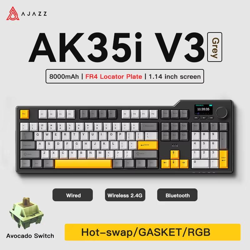 Ajazz AK35I V3/V4 MAX Tri-mode - огляд і ціна Keyboard Gaming Mac