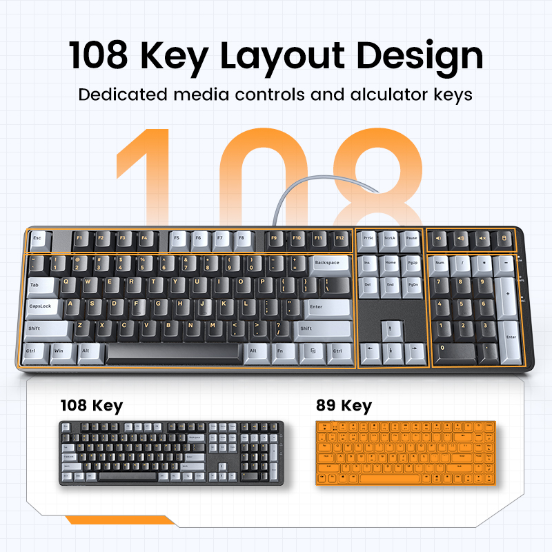 UGREEN Mechanical Keyboard 108 - огляд і ціна Gaming Keyboard Corsair