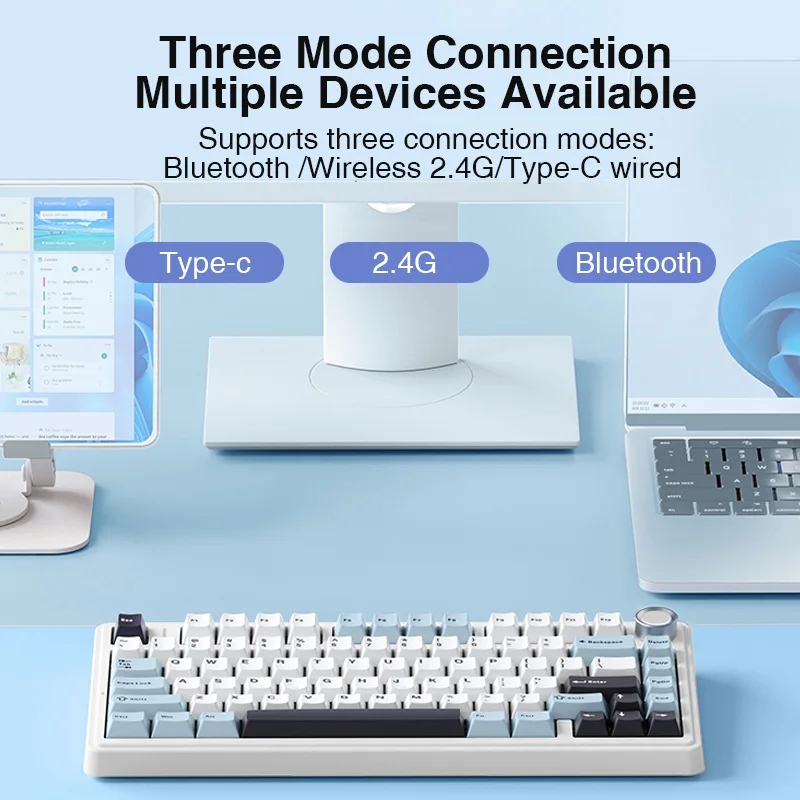 AULA F75 2.4G Wireless/Bluetoo - огляд і ціна Keyboard Gaming Mac