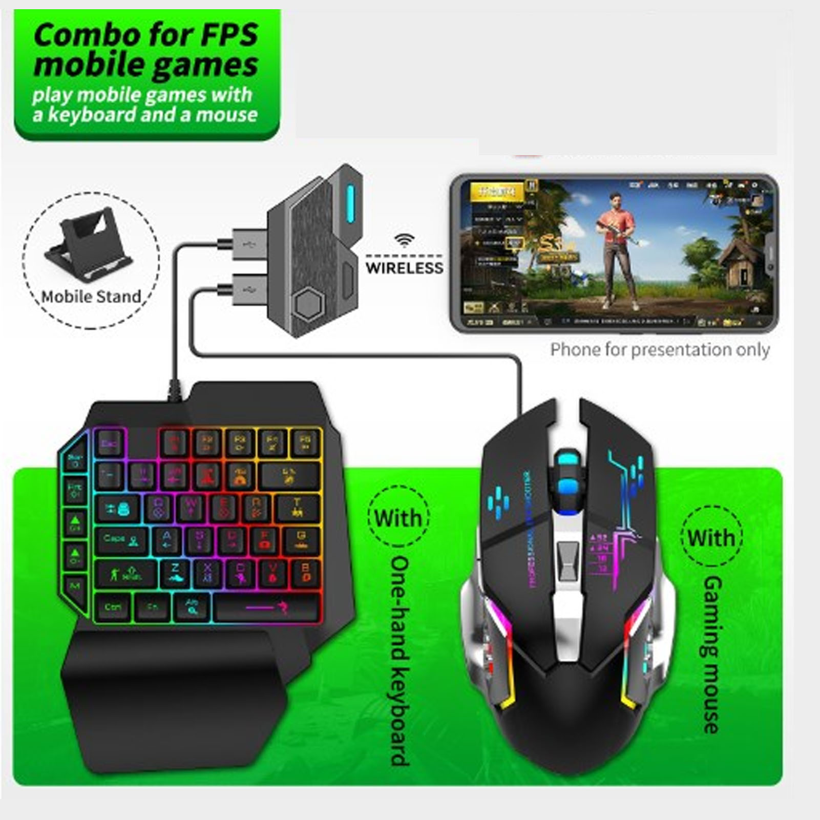 Mobile Game Combo Pack Bluetoo - огляд і ціна Gaming Keyboard And Mouse Mobile