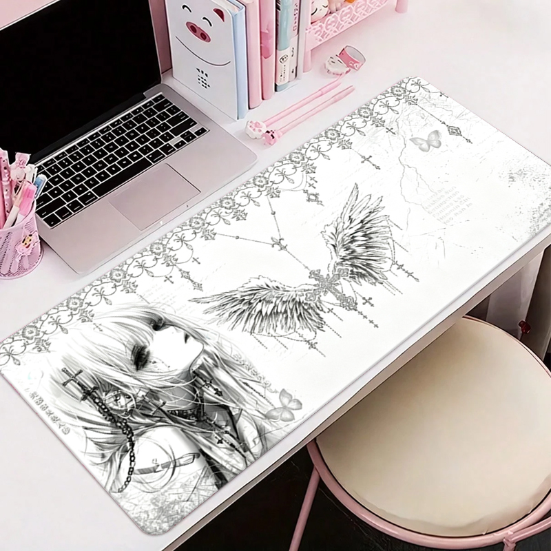 Leather Mousepad Black White A - огляд і ціна Gaming Keyboard Nearby