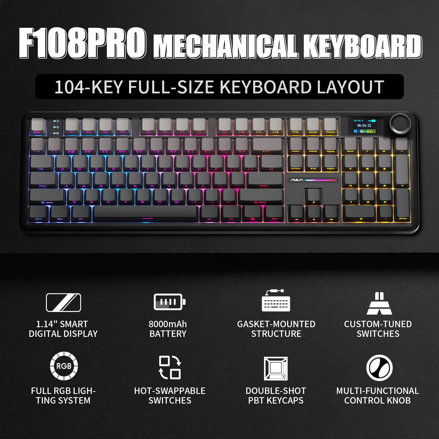 AULA F108 PRO Mechanical Keybo - огляд і ціна Gaming Keyboard Corsair