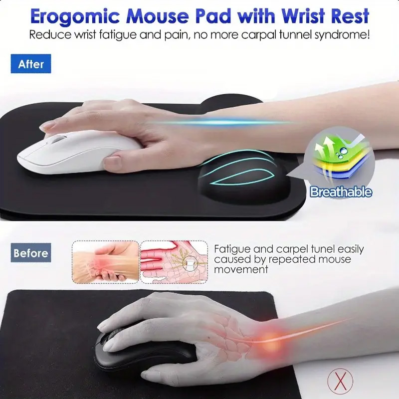 Ergonomic Mouse Pad with Gel W - огляд і ціна Gaming Keyboard Mouse